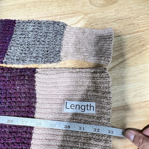 Free People Lake Tahoe Knit Button Down Color Block Gray Cardigan Sz. M - Picture 7 of 7